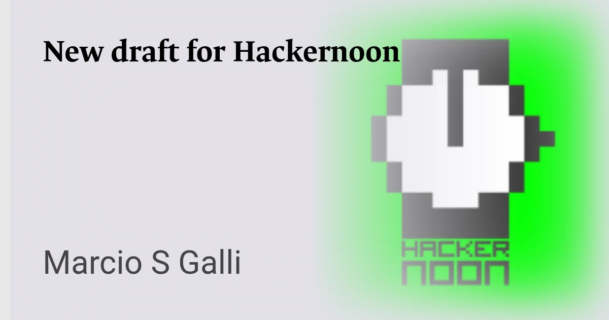 New draft for Hackernoon