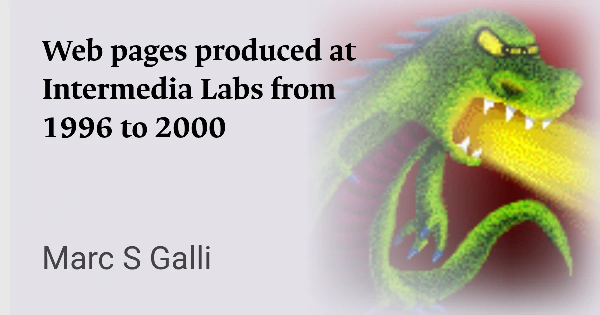 Historical note — Minimalist web pages catalog produced at ICMC Intermedia Labs before 2000
