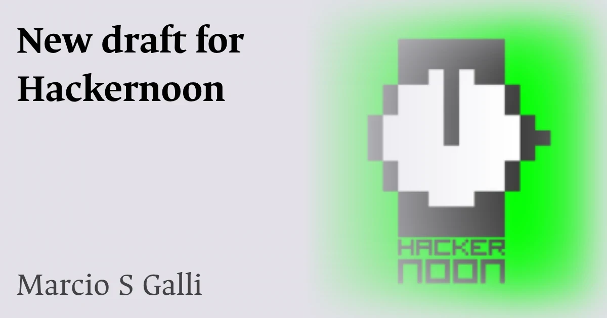 New draft for Hackernoon