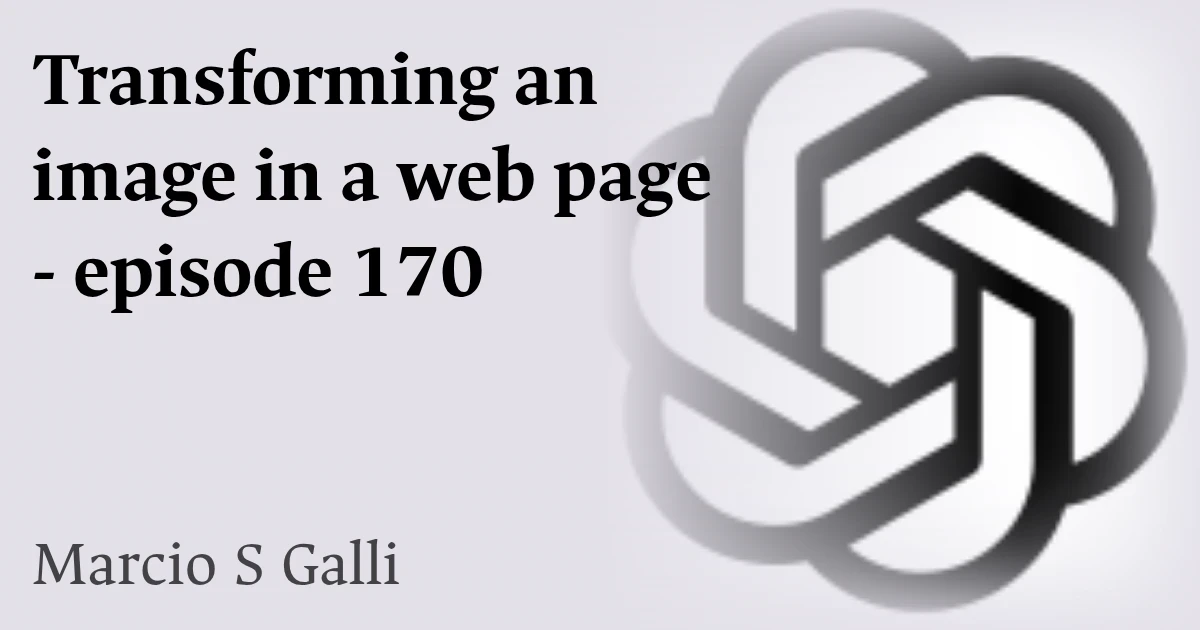 Transforming an image in a web page - episode 170