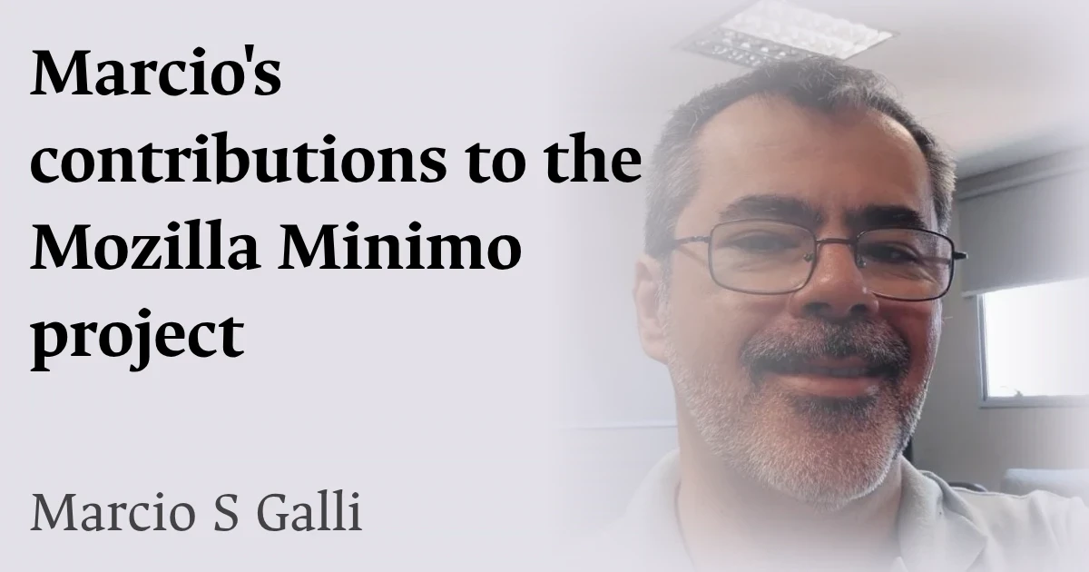 Marcio's contributions to the Mozilla Minimo project