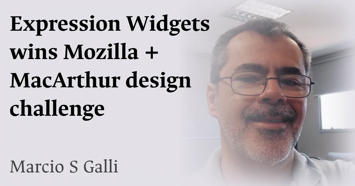 Expression Widgets wins Mozilla + MacArthur design challenge