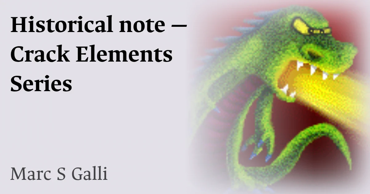Historical note — Crack Elements Series