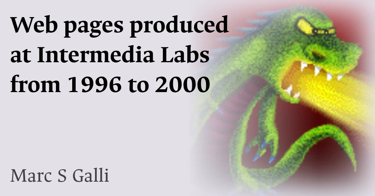 Historical note — Minimalist web pages catalog produced at ICMC Intermedia Labs before 2000