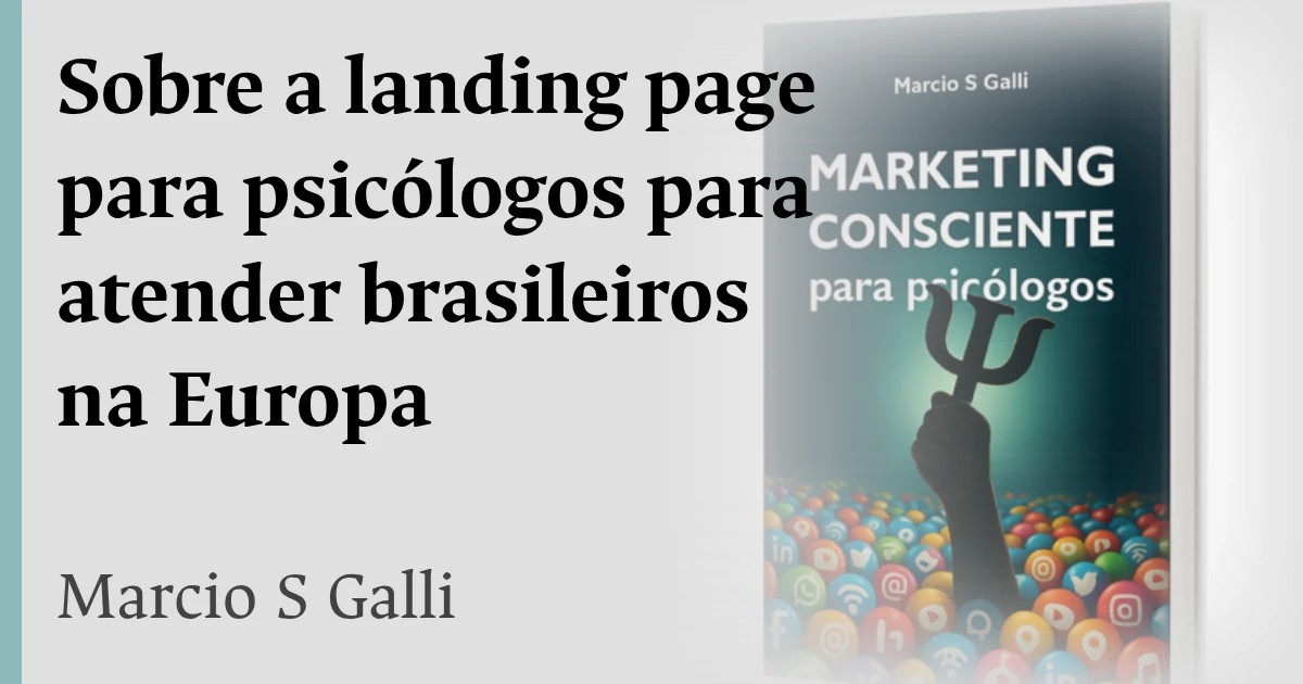 Landing page para psicólogos que buscam atender Brasileiros na Europa