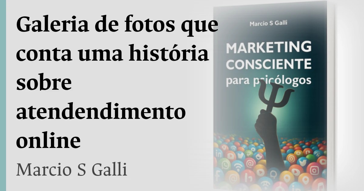 Galeria de fotos que conta uma história sobre atendendimento online