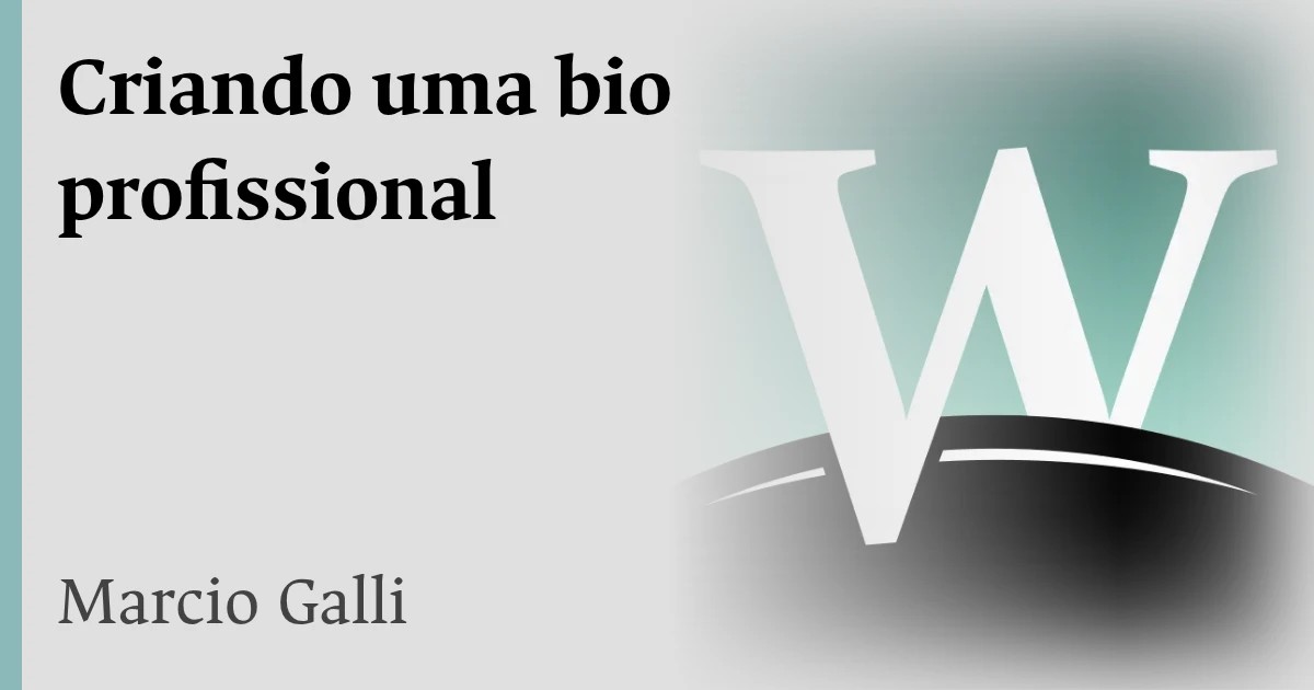 Criando uma bio profissional