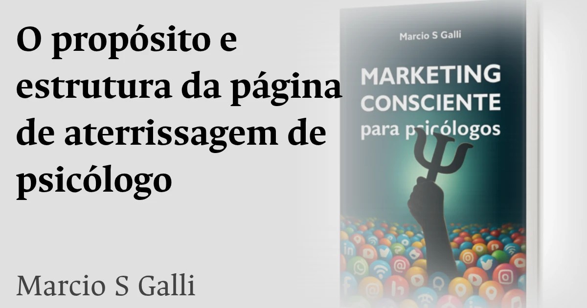 O propósito e estrutura da página de aterrissagem de psicólogo