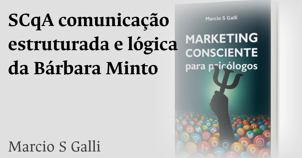 SCqA comunicação estruturada e lógica da Bárbara Minto