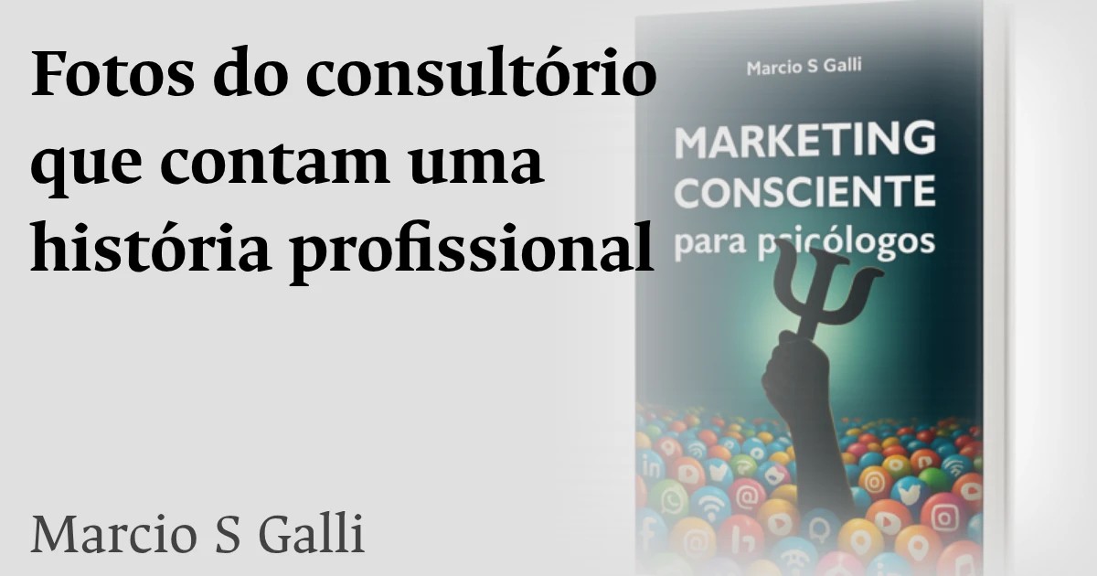 Fotos do consultório que contam uma história profissional