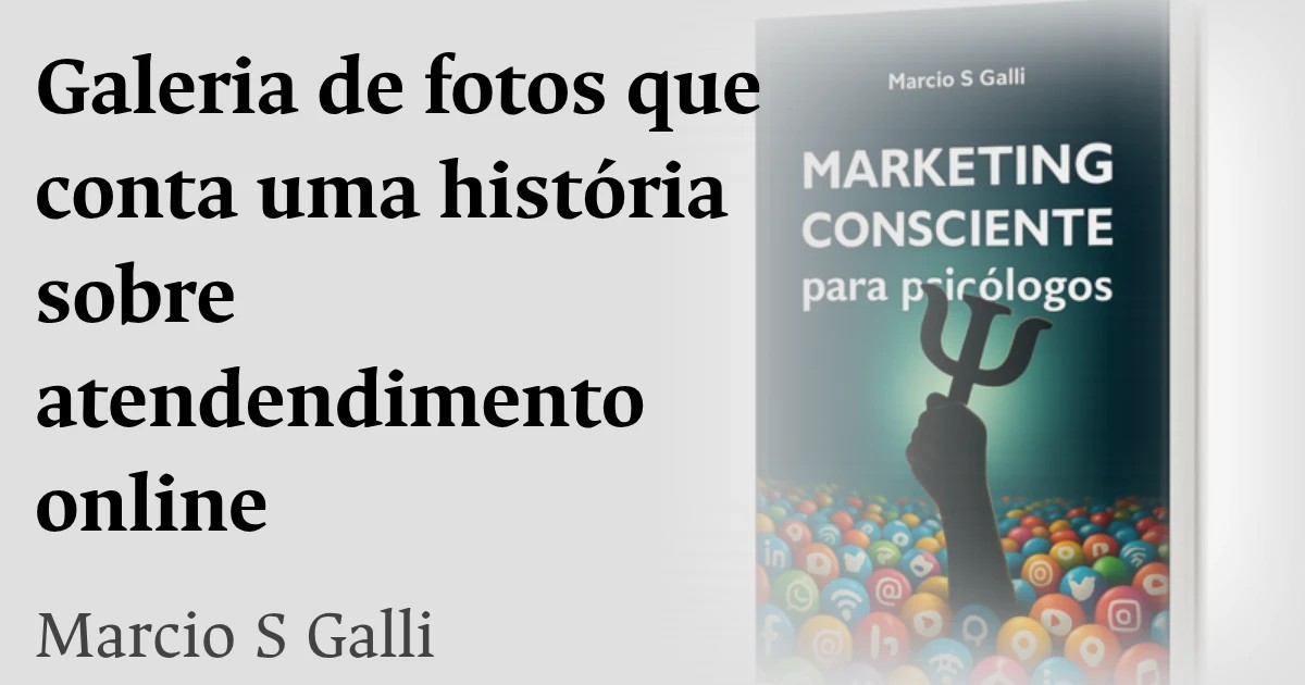 Galeria de fotos que conta uma história sobre atendendimento online
