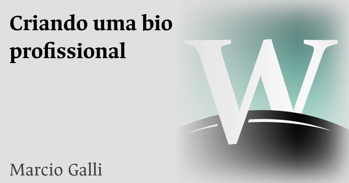 Criando uma bio profissional