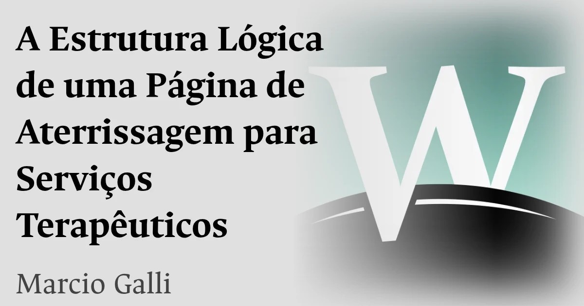 A estrutura lógica da página de aterrissagem