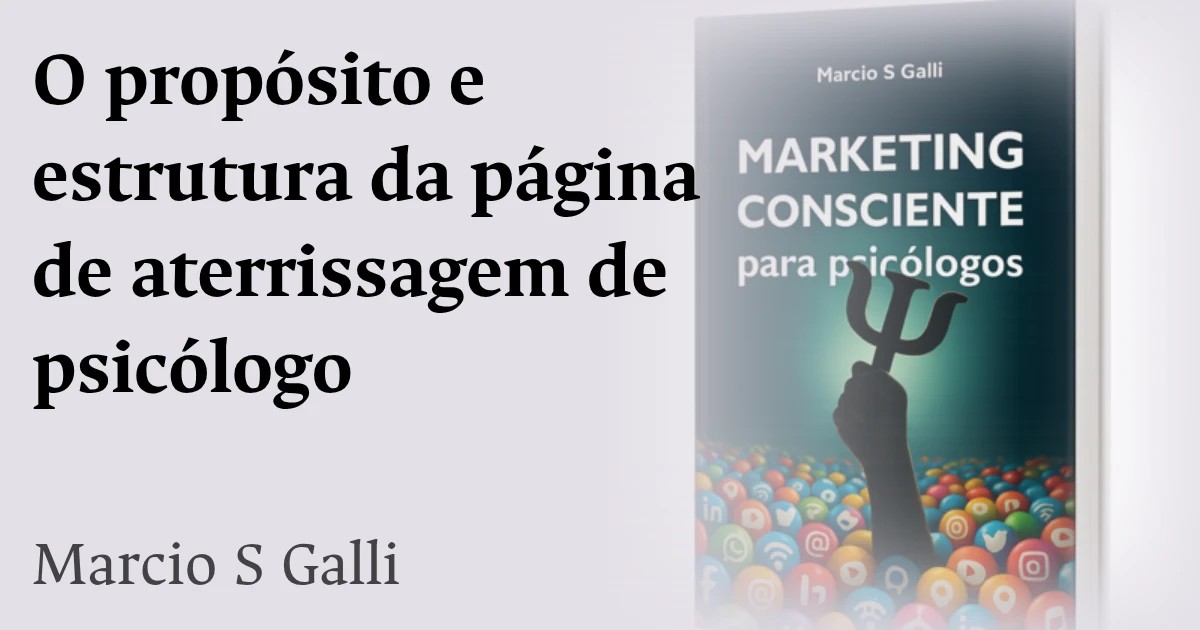 O propósito e estrutura da página de aterrissagem de psicólogo
