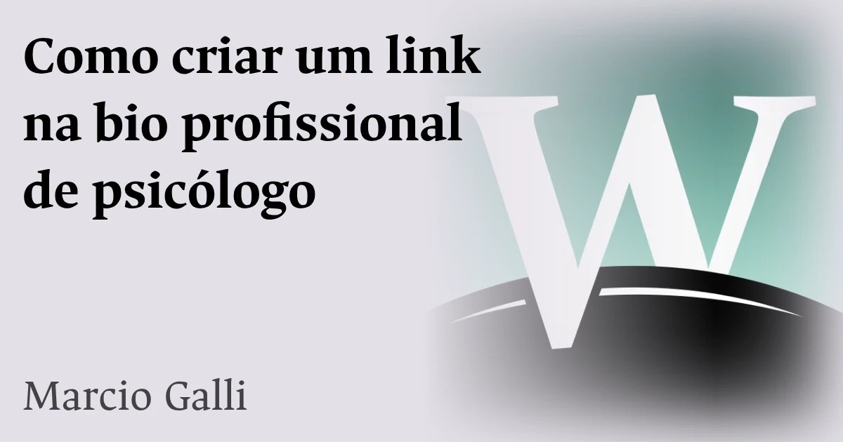 Como criar um link na bio profissional de psicólogo