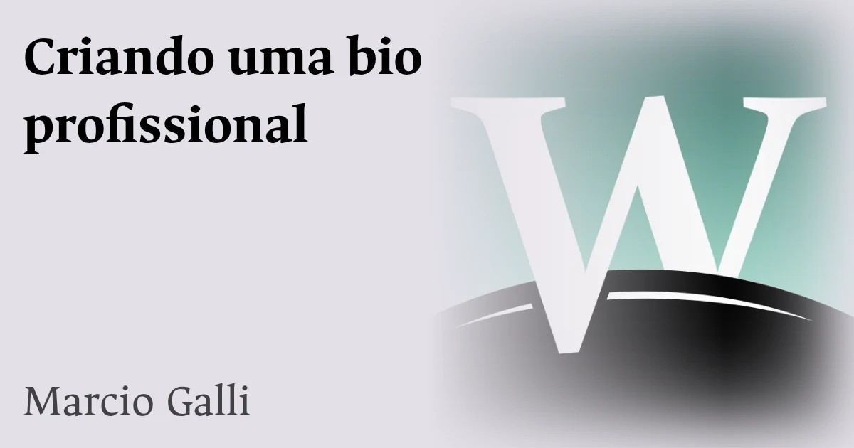 Criando uma bio profissional