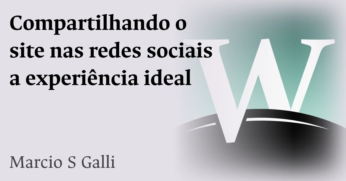 Compartilhando o site nas redes sociais a experiência ideal